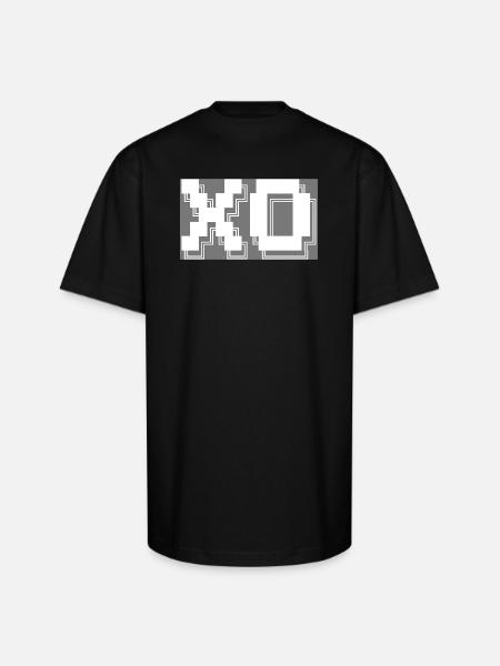 XO Pixel Art Tech - Unisex Oversized Heavyweight T-Shirt - black