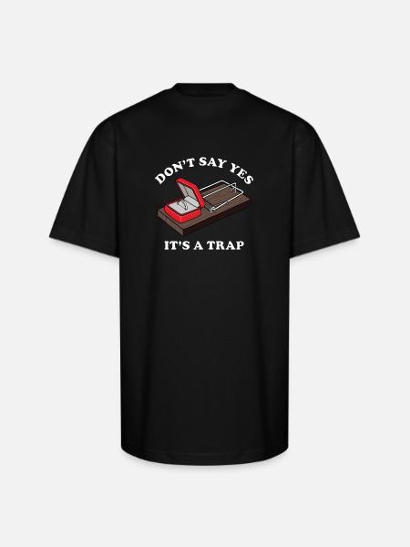 It's a Trap - Unisex Oversized Heavyweight T-Shirt - black