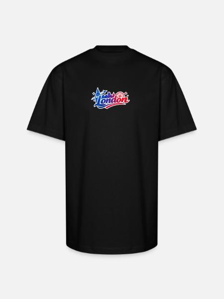 London Skyline Splash - Unisex Oversized Heavyweight T-Shirt - black