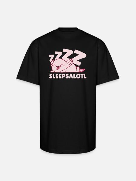 Sleepsalotl - Unisex Oversized Heavyweight T-Shirt - black
