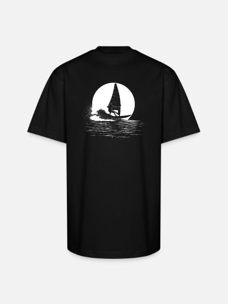 Windsurfing - Unisex Oversized Heavyweight T-Shirt - black