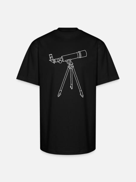 Telescope - Unisex Oversized Heavyweight T-Shirt - black