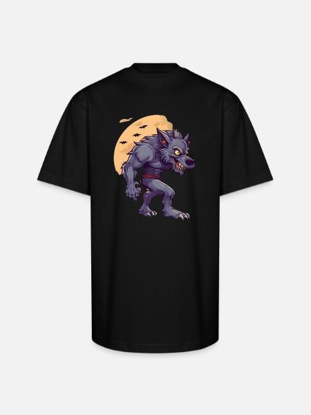 Halloween Werewolf - Unisex Oversized Heavyweight T-Shirt - black