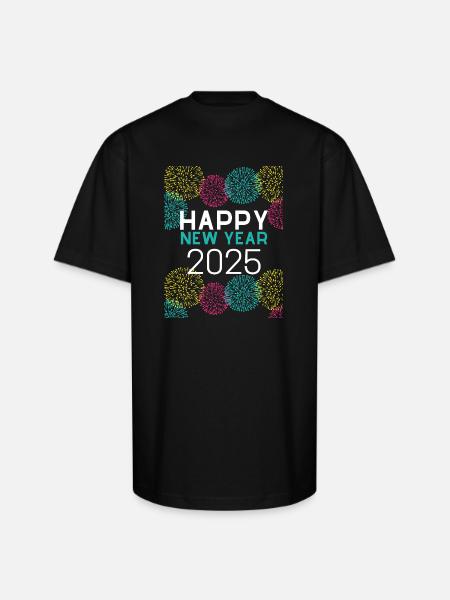 new year design - Unisex Oversized Heavyweight T-Shirt - black