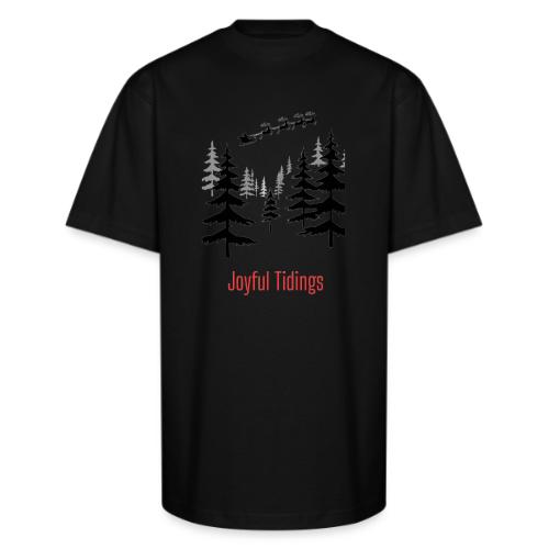 Joyful Tidings Christmas T-Shirt - Unisex Oversized Heavyweight T-Shirt