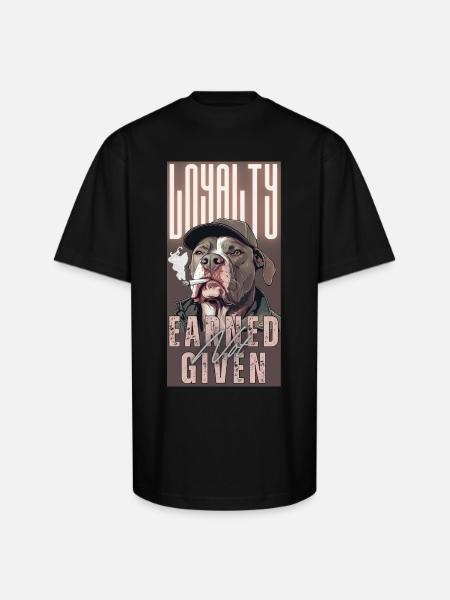 Loyalty Earned Not Given - Unisex Oversized Heavyweight T-Shirt - black