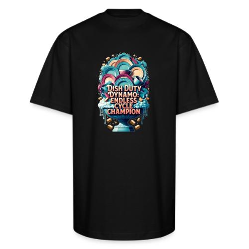 Dish Duty Dynamo T Shirt, Endless Cycle Champion - Unisex Oversized Heavyweight T-Shirt