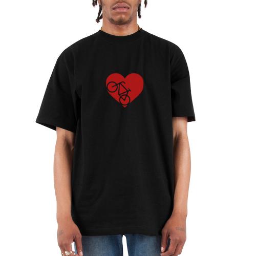 heart_bicycle_cutout - Unisex Oversized Heavyweight T-Shirt
