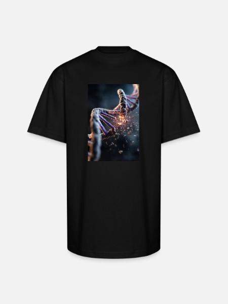 DNA Breakdown Explosion - Unisex Oversized Heavyweight T-Shirt - black