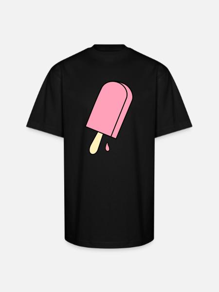 ice cream - Unisex Oversized Heavyweight T-Shirt - black