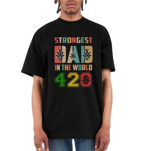 Chucklesome 420 Dad Loves Herb Weed Marijuana - Unisex Oversized Heavyweight T-Shirt