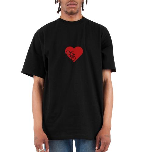 Bike in heart - Unisex Oversized Heavyweight T-Shirt