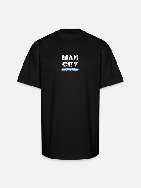 man_city - The Sky Blues - Unisex Oversized Heavyweight T-Shirt - black