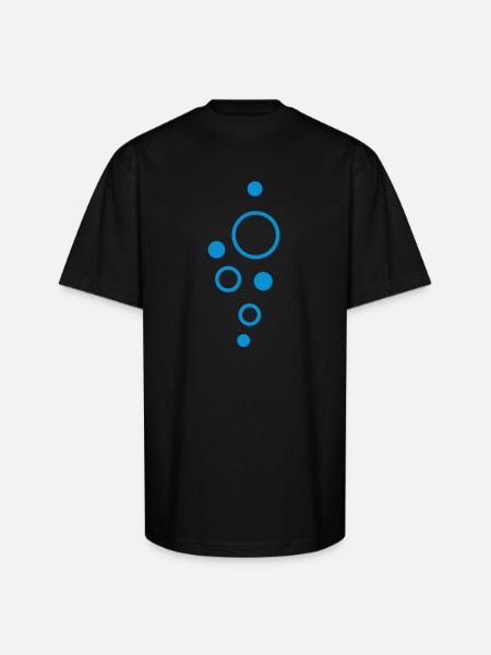 Bubbles - Unisex Oversized Heavyweight T-Shirt - black