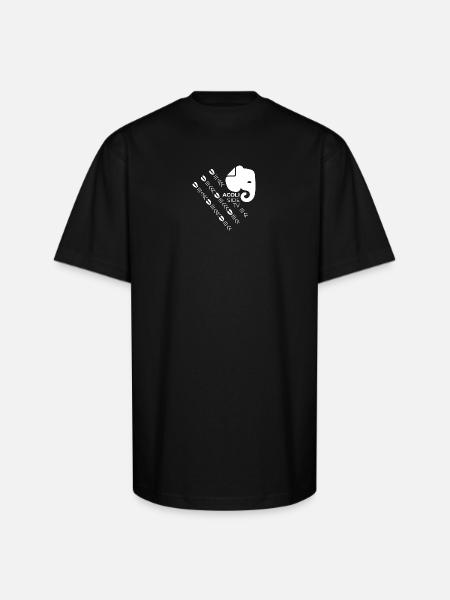 Acoli Side TV Graphic Pattern - Unisex Oversized Heavyweight T-Shirt - black