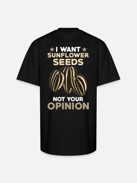 Sunflower Seeds - Unisex Oversized Heavyweight T-Shirt - black