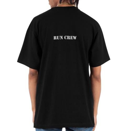 Run Crew (back) - Unisex Oversized Heavyweight T-Shirt