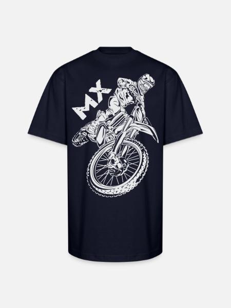 Motocross MX Rider - Unisex Oversized Heavyweight T-Shirt - navy