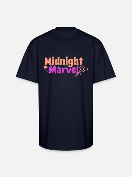 Midnight Marvel - Unisex Oversized Heavyweight T-Shirt - navy