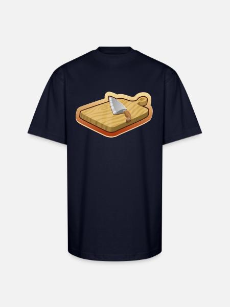 cutting board - Unisex Oversized Heavyweight T-Shirt - navy