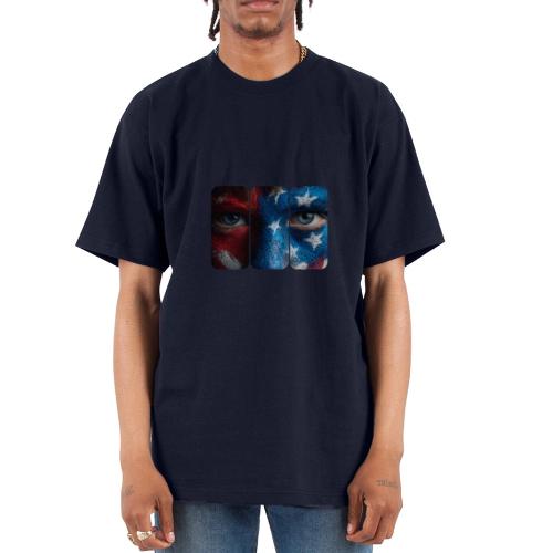 USA: Painted for the Flag - Unisex Oversized Heavyweight T-Shirt