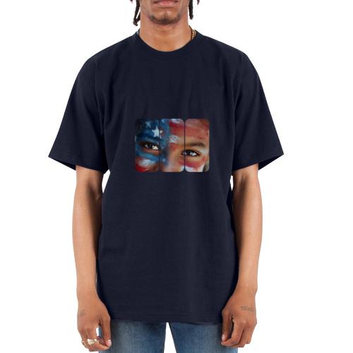 USA: Eyes of the Flag - Unisex Oversized Heavyweight T-Shirt