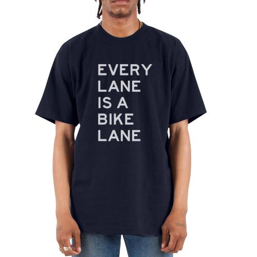 Every Lane is a Bike Lane - Unisex Oversized Heavyweight T-Shirt