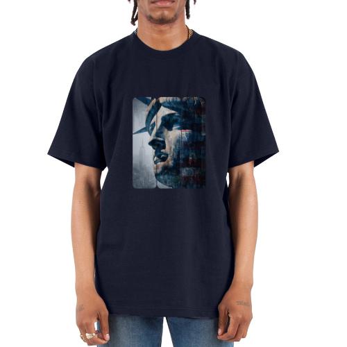 USA: Urban Liberty Triptych - Unisex Oversized Heavyweight T-Shirt