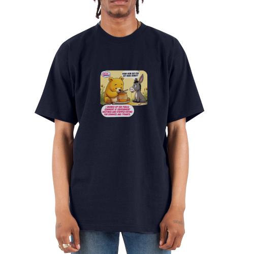 Honey Bear - Fire Tyrants - Unisex Oversized Heavyweight T-Shirt