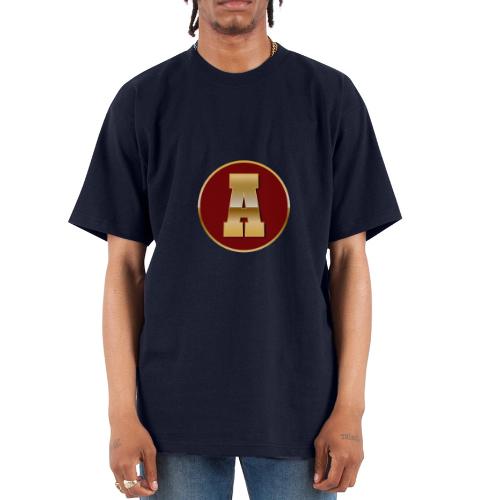 Letter A – Capital Varsity Alphabet Monogram - Unisex Oversized Heavyweight T-Shirt