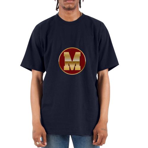 Letter M – Capital Varsity Alphabet Monogram - Unisex Oversized Heavyweight T-Shirt
