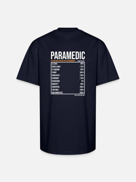 Paramedic Daily Value funny Paramedic - Unisex Oversized Heavyweight T-Shirt - navy