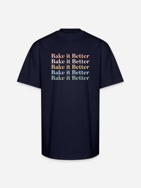 Bake It Better - Unisex Oversized Heavyweight T-Shirt - navy