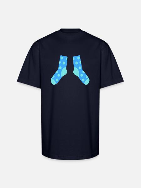 Socks - Unisex Oversized Heavyweight T-Shirt - navy