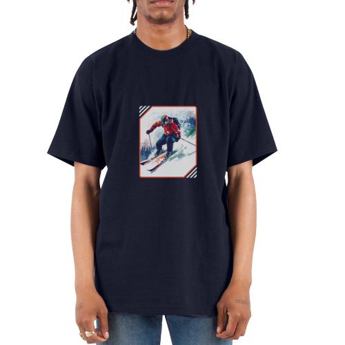 Skiing is Life - Unisex Oversized Heavyweight T-Shirt