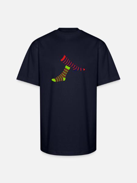 1 sock 2 - Unisex Oversized Heavyweight T-Shirt - navy