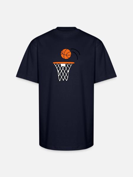 Basketball - Unisex Oversized Heavyweight T-Shirt - navy