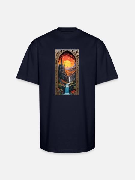 Fantastic Journey - Unisex Oversized Heavyweight T-Shirt - navy