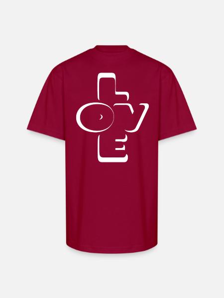 love together - Unisex Oversized Heavyweight T-Shirt - cardinal