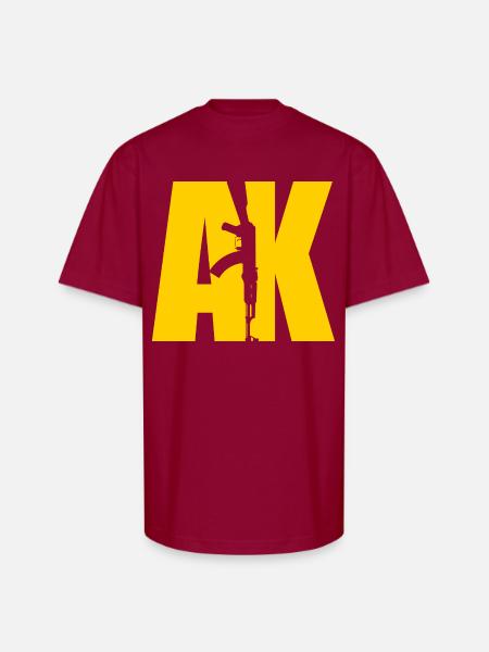 AK47 YELLOW - Unisex Oversized Heavyweight T-Shirt - cardinal