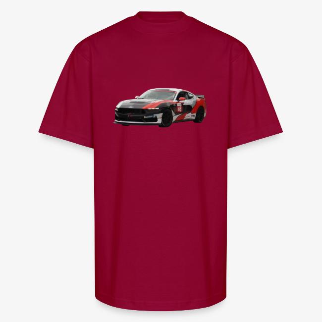 Red White and Black Mustang Racecar