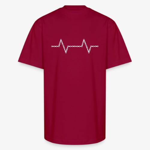Bike Chain Heartbeat - Unisex Oversized Heavyweight T-Shirt