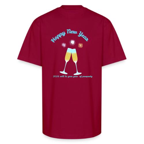 Happy New Year 2026 Prosperity Design - Unisex Oversized Heavyweight T-Shirt