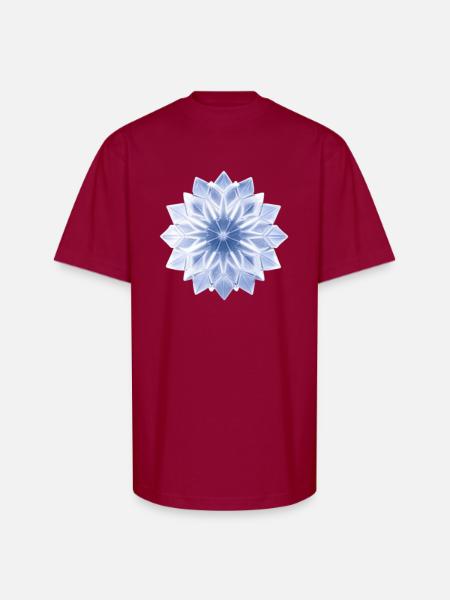 Ice Crystal - Unisex Oversized Heavyweight T-Shirt - cardinal