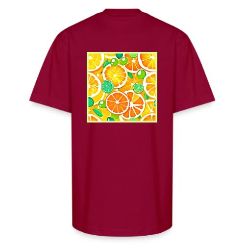 Vibrant Citrus Medley - Fresh & Juicy Slices - Unisex Oversized Heavyweight T-Shirt