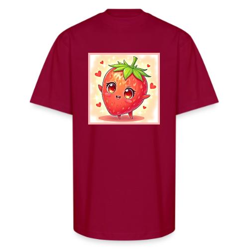Adorable Sweet Strawberry Bliss - Unisex Oversized Heavyweight T-Shirt