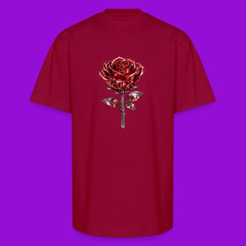 2 Set - Silver and Gold Roses - Unisex Oversized Heavyweight T-Shirt
