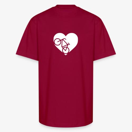 heart_bicycle_cutout - Unisex Oversized Heavyweight T-Shirt