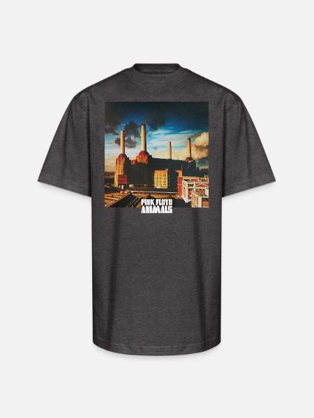 Pink Floyd Animals Album Cover - Unisex Oversized Heavyweight T-Shirt - charcoal grey