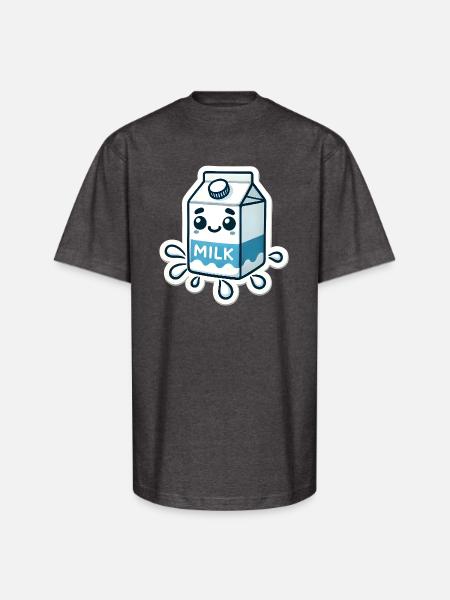 Adorable Milk Carton - Unisex Oversized Heavyweight T-Shirt - charcoal grey